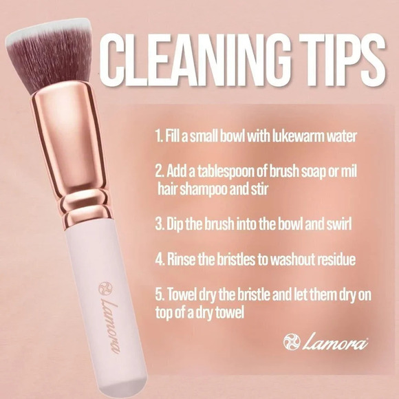 Foundation Brush Flat Top Kabuki For Blending Liquid Synthetic Makeup Brush - Picture 7 of 9